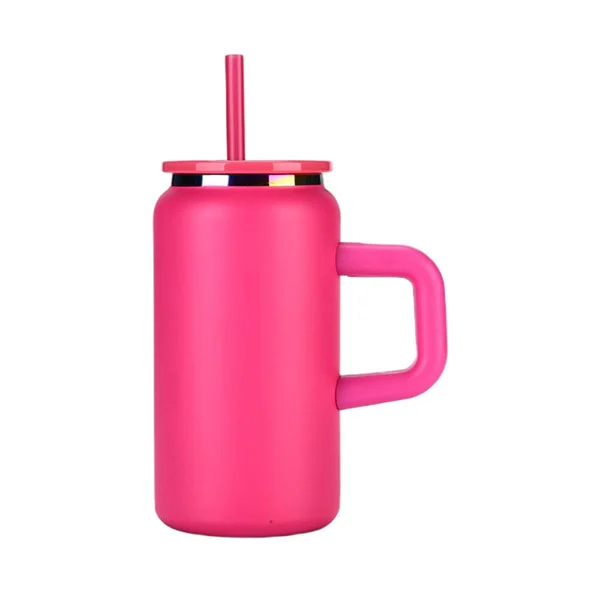 16oz utupu chuma cha pua inaweza mugs na Hushughulikia inayoweza kutolewa