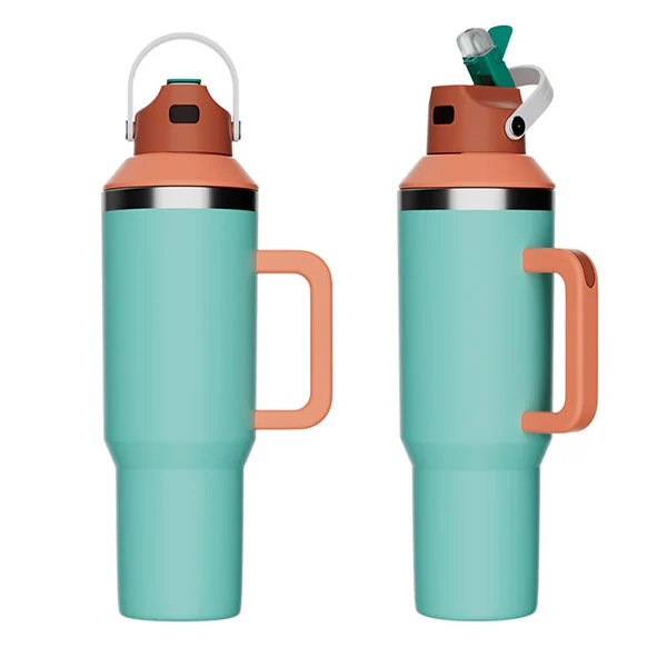 40oz chuma cha pua cha tumbler na adapta ya ladha