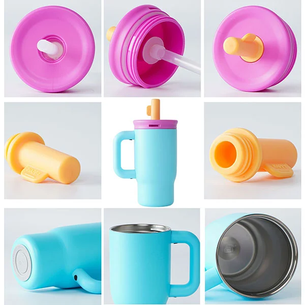 Auto Mug With Handle And Straw